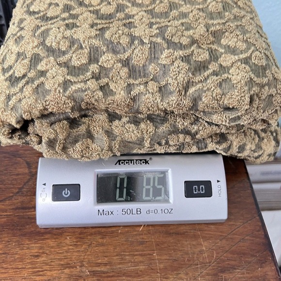 Vintage DVF Diane Von Furstenberg Color Authority Gold Velvet Burnout Shirt M - Picture 13 of 13